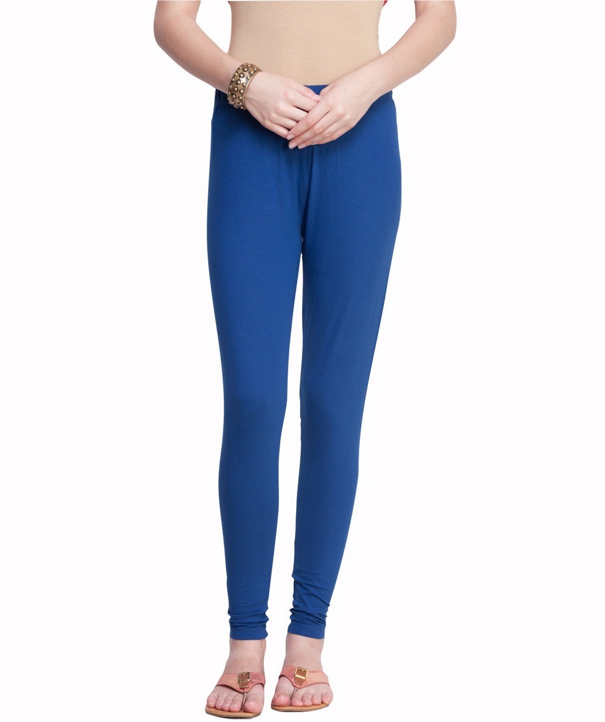 Buy GO COLORS Pista Green Womens Solid Leggings | Shoppers Stop