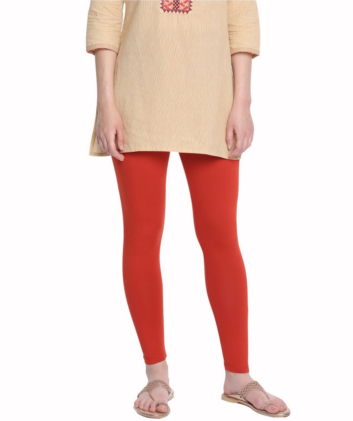 Buy Red Leggings for Women by DOLLAR MISSY Online | Ajio.com