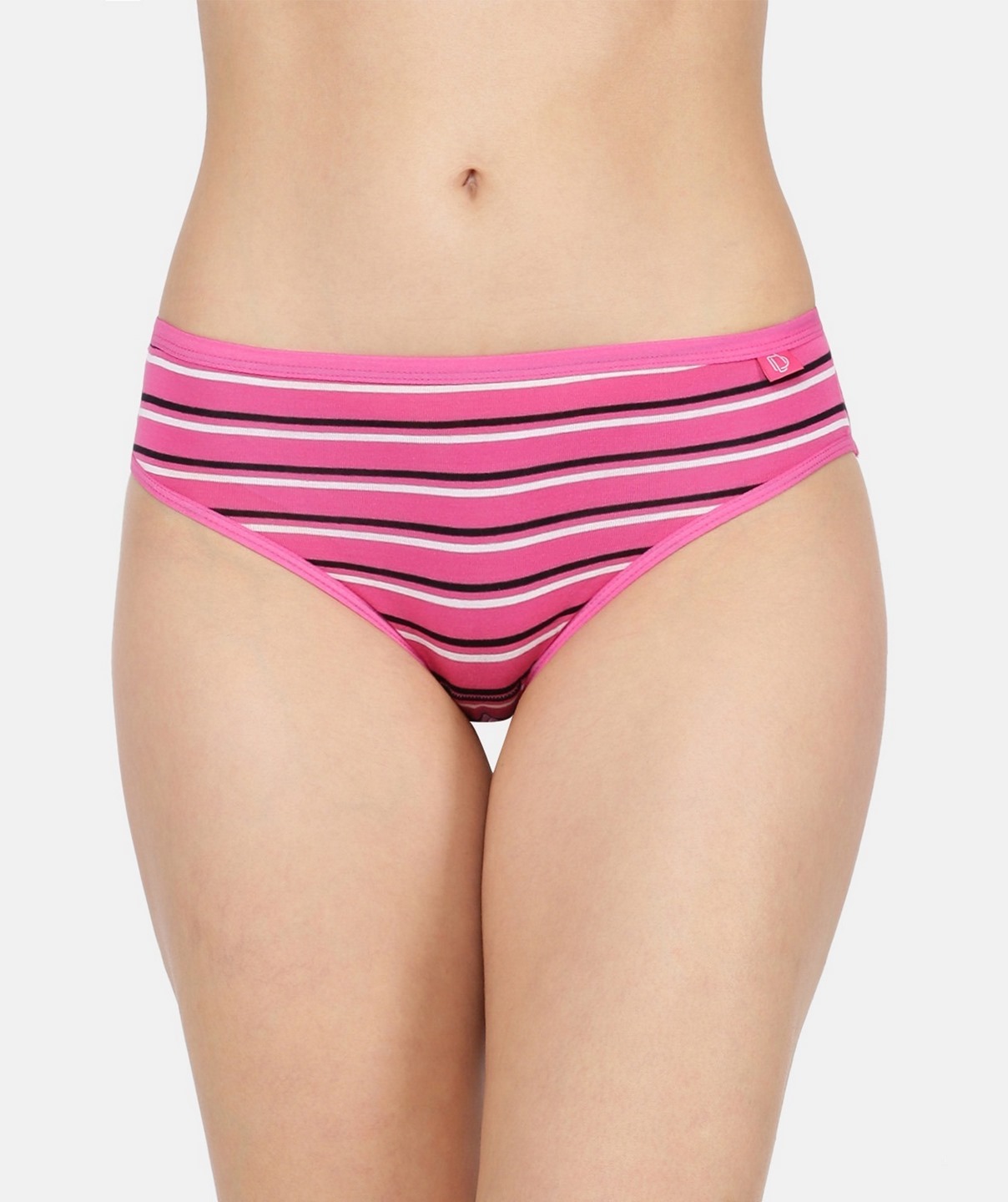 Dollar Missy Women Outer Elastic Stripes Assorted Pack of 2 Lycra
