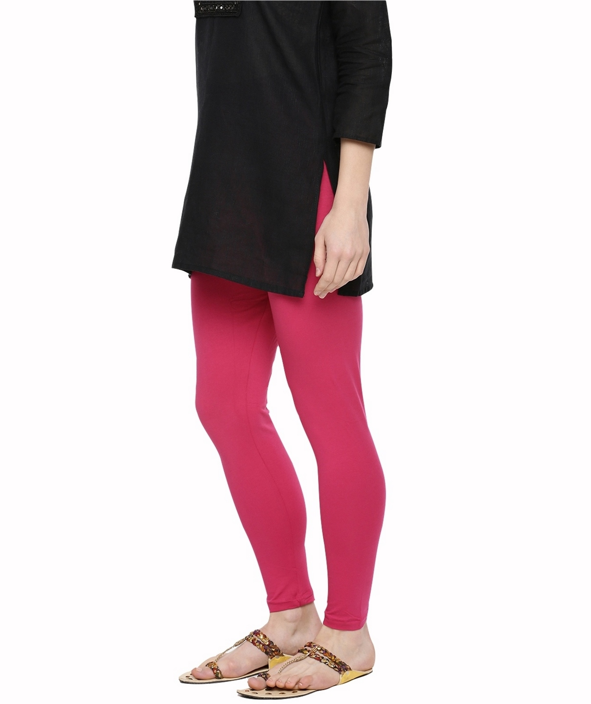 Black Mid Waist Dollar Missy Ankle Length Legging, Casual Wear, Skin Fit at  Rs 260 in Surat
