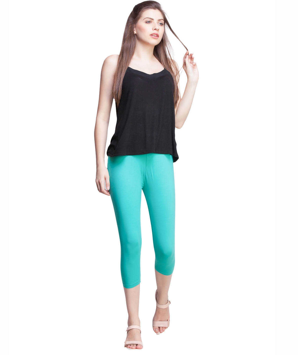 Buy Dollar Women's Missy Pack of 1 Chatni Green Color Slim fit