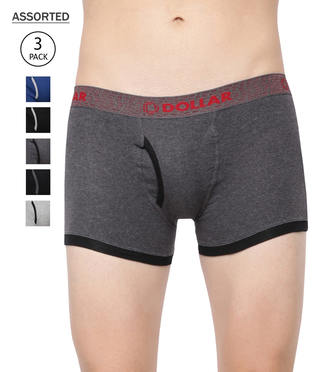 3-PACK OF CONTRAST ASSORTED BOXERS - various